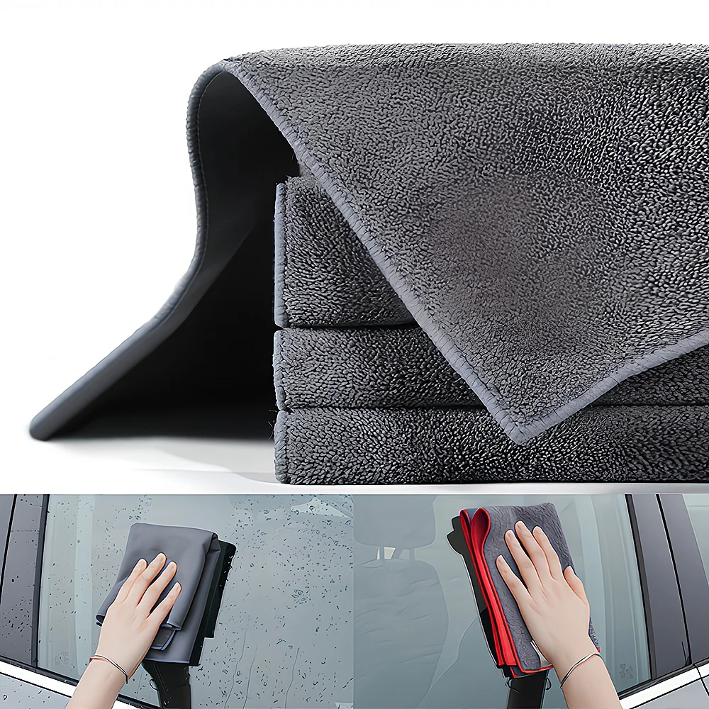 Car Washing Towel Wiping Auto Cloth Special Water Two-sided Absorbing Interior Suede Not Shed Hair 30cmx60cm Soft Cleaning Tools