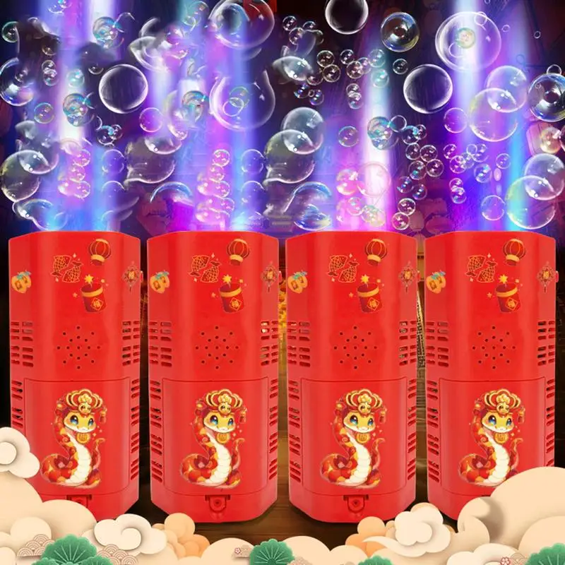 Firework Bubble Machine Bubble Automatic Maker Machine Portable Automatic Firework Bubble Maker With Lights For Holiday Chinese