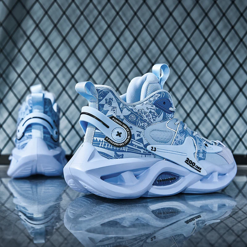 

Sports and leisure shoes, men's shoes, marathon oversized air cushioned shoes, fly woven all season rubber, wear-resistant, anti