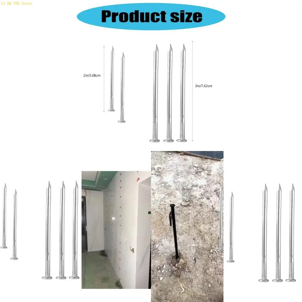 W3JE Multi Purpose Nails Set Home Improvement Nails for Art Display and Structural Support in Indoor and Outdoor Setting