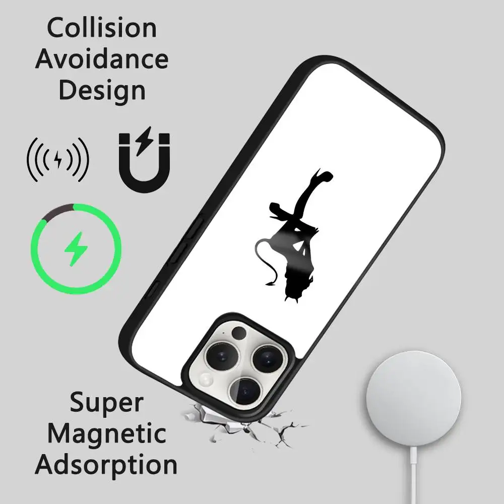 Sexy moda arte logotipo menina caso de telefone para iphone 17 16 15 14 13 12 11 pro max plus mini espelho magsafe sem fio magnético funda