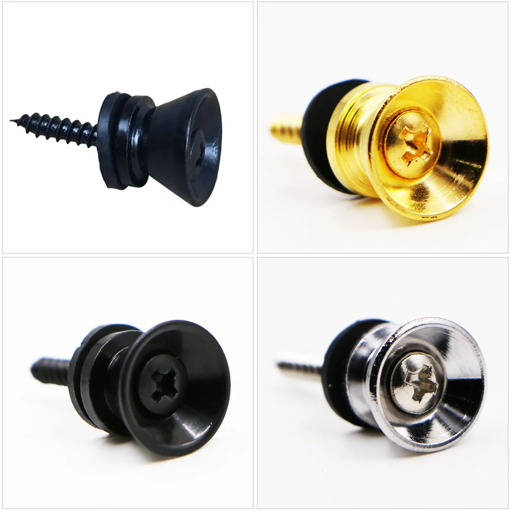 

15 Pcs Guitar Strap Buckle Metal End Pins Electric Accessories Buttons Screws. Iron Endpins Belt Fixor Lock