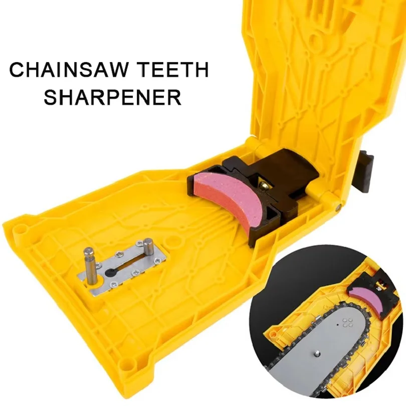 Quality Chainsaw Teeth Sharpener Portable Sharpen Chain Saw Bar-Mount Fast Grinding Sharpening Chainsaw Chain Woodworking Tools