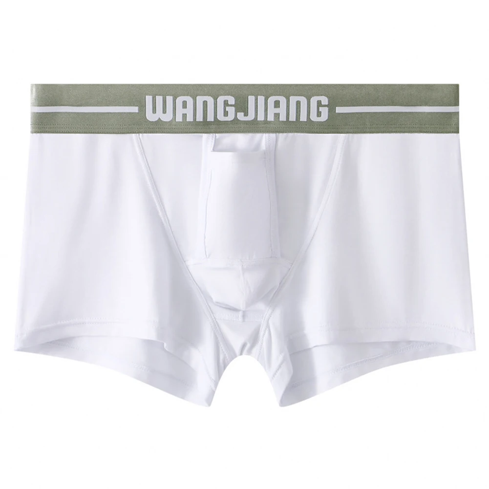 Men's Sexy Middle Waist Underwear Breathable Separate Pouch Shorts Boxer Briefs Underpants Man Stretch Panties