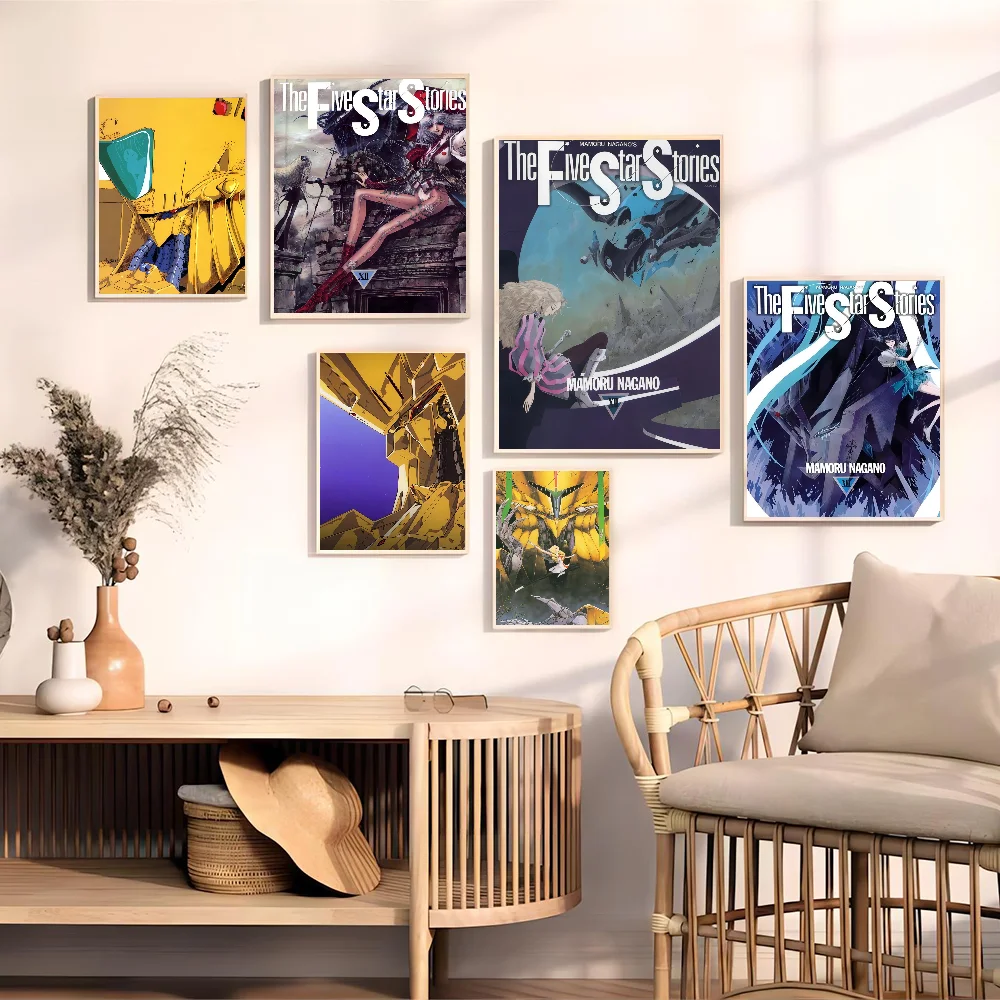 Pósteres clásicos Vintage de Anime de historias de cinco estrellas, decoración nórdica para habitación, hogar, Bar, cafetería