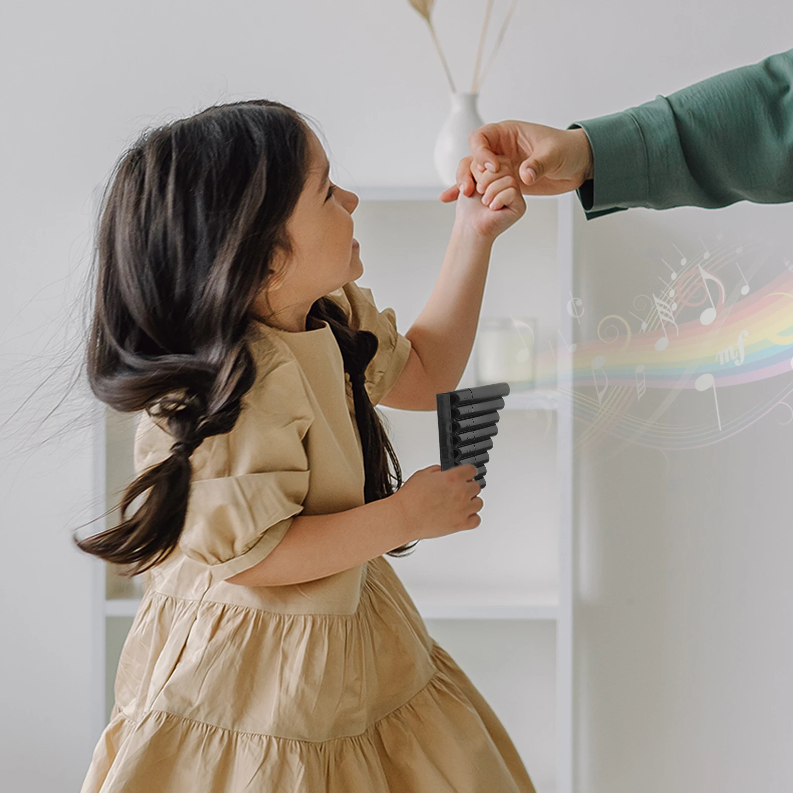 

3Pcs Plastic Pan Flute 8-Tube Kids Musical Instrument Set Early Learning Safe Durable Multicolor Wind Instrument for Toddlers