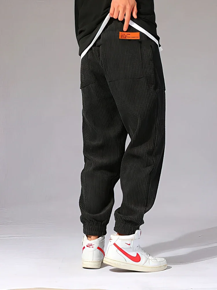 الخريف الشتاء الدافئة دراجة نارية عداء ببطء سروال قصير الرجال التكنولوجيا الصوف Sweatpants عادية سراويلي حريمي الذكور الرياضة الحرارية بنطلون