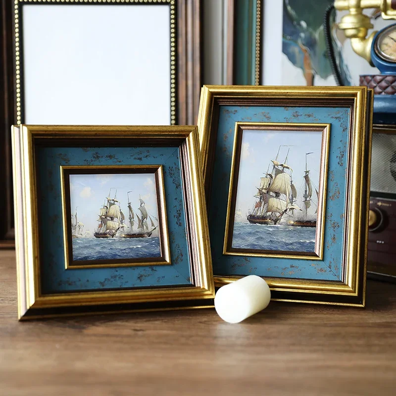 

Creative American Style Wedding Photo Frame Rectangular Family Photo Frame Vintage Personalized Gift Portaretratos Decoration