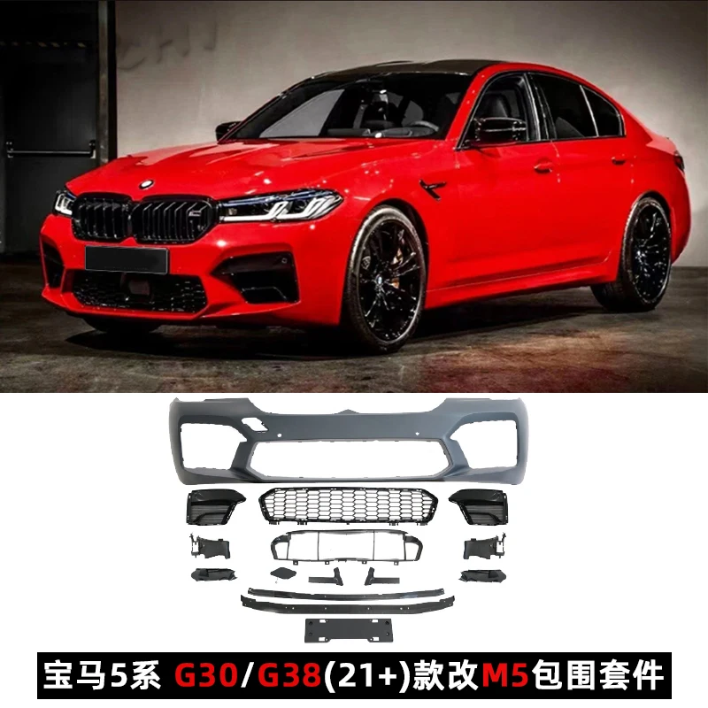 

LMTUNONG For BMWG30 upgrade to 21 M5 body kit complete (2021+）M-PerformanceBumper Grill Replacemt Front lip Spoiler Assembly kit