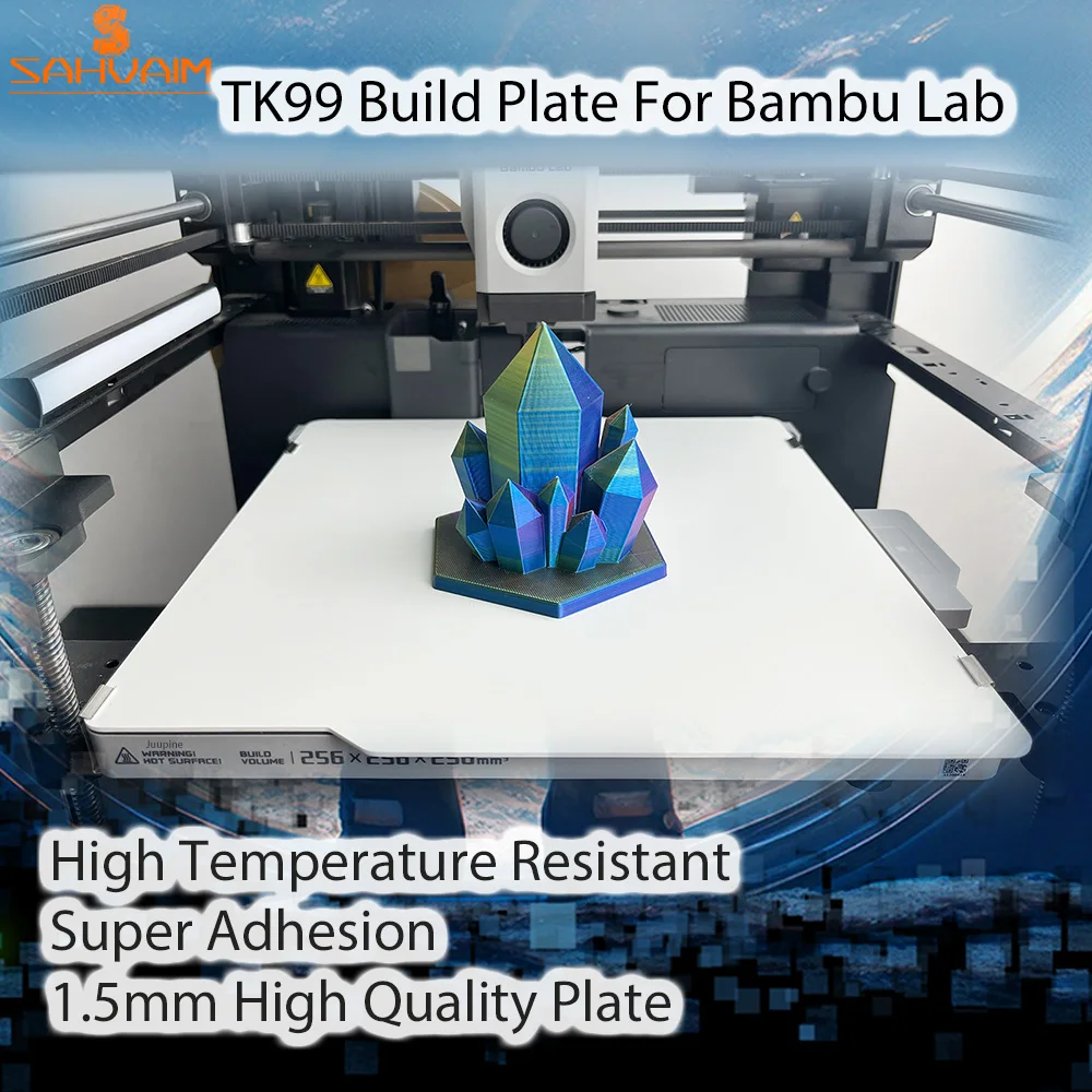 Bambulab Build Plate TK99 Bambulab P1S Plate X1 Carbon Combo 3d Printer For Bambu Lab P1S Accessories Bed Smooth PEI Replace