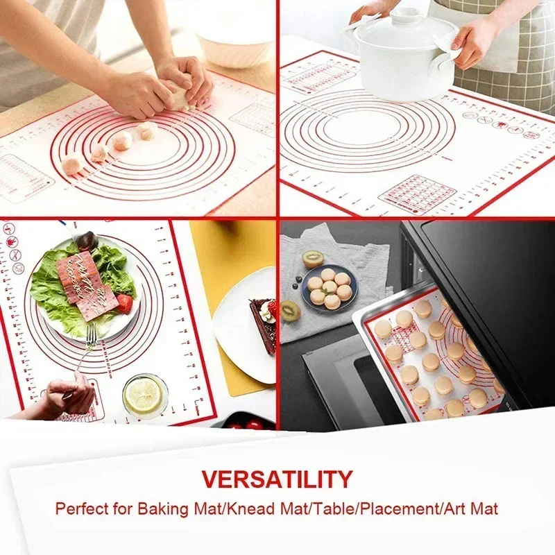 Reposteria Rolling Kneading Pad Silicone Baking Mat Non-Stick Kitchen Accessories Tools Confectionery Pizza Dough Pastry Sheet