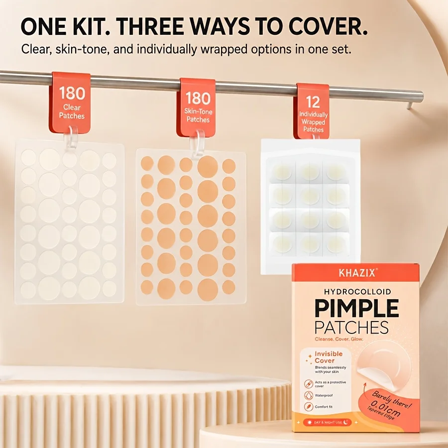 192PCS pimple patch, invisible blemish covering patches, water-resistant, non-drying, suitable for both men and women