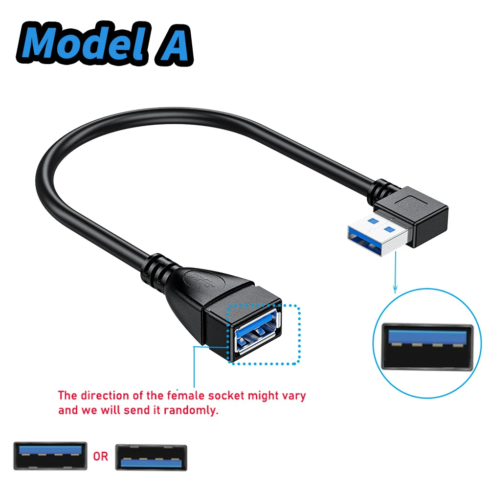 Short USB 3.0 Extension Cable USB 3.0 Male to female Cord Extension Extender USB 3.0 port protector USB 3.0 Port saver image 2