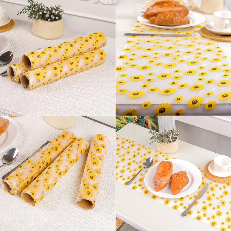 Elegant Sunflowers Dining Mats Stain Resistant Placemat Colorful Flower Charm Table Mats for Home and Garden Drop shipping