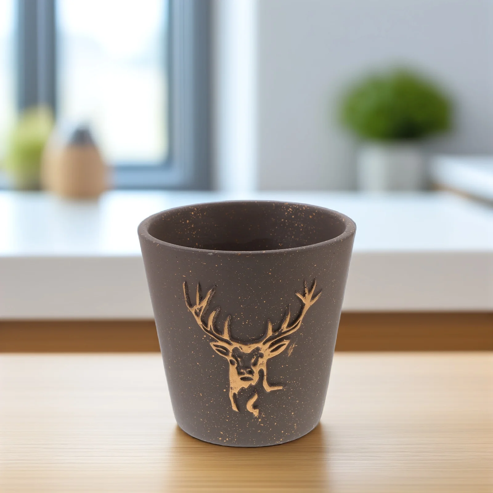 

1Pcs Cement Decorative Flowerpot Deer Pattern Succulent Garden Balcony Decoration Cement Flowerpot Succulent Plant