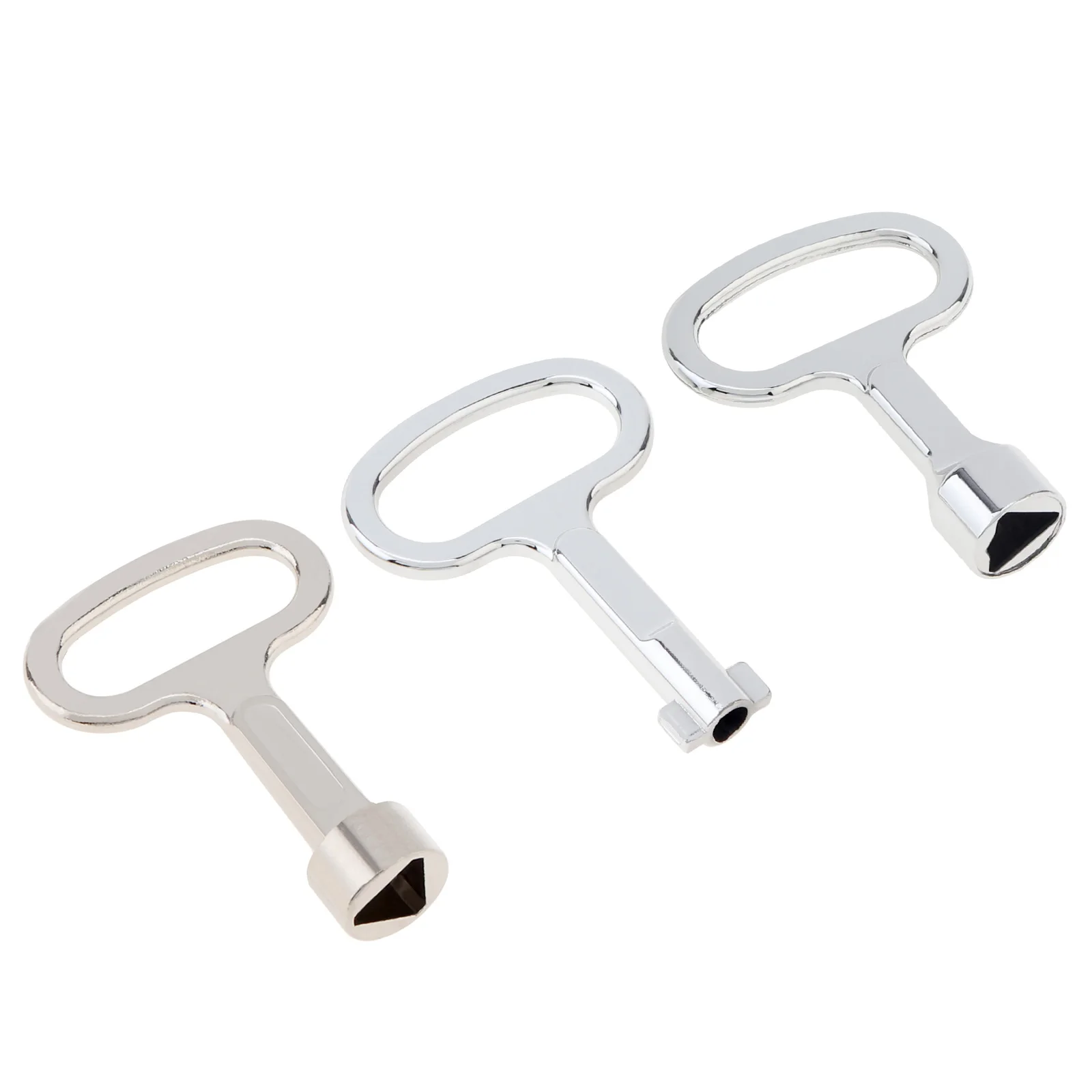 3pcs Zinc Alloy Plumber Key Wrench for Electric Cabinet Train Subway Tap Water Valve Elevator Small Inner Triangle Key Wrench