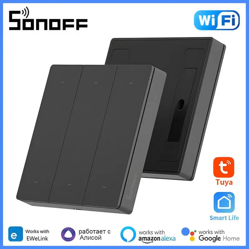 

Контроллер SONOFF SwitchMan R5 Scene с аккумулятором, 6-клавишный пульт дистанционного управления EWeLink работает с умным домом SONOFF M5/MINIR3