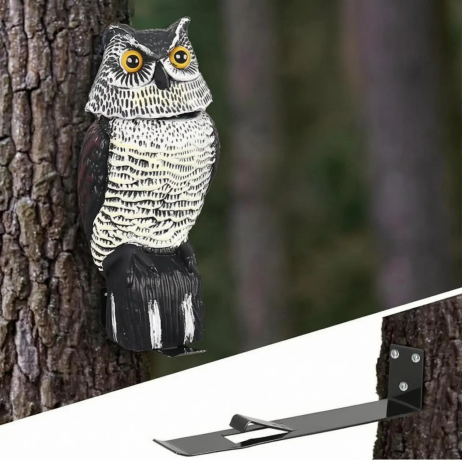 Owl Mounting Bracket Steel Decoy Support Bracket Garden Fixture for Outdoor Bird Deterrent Setup view 5