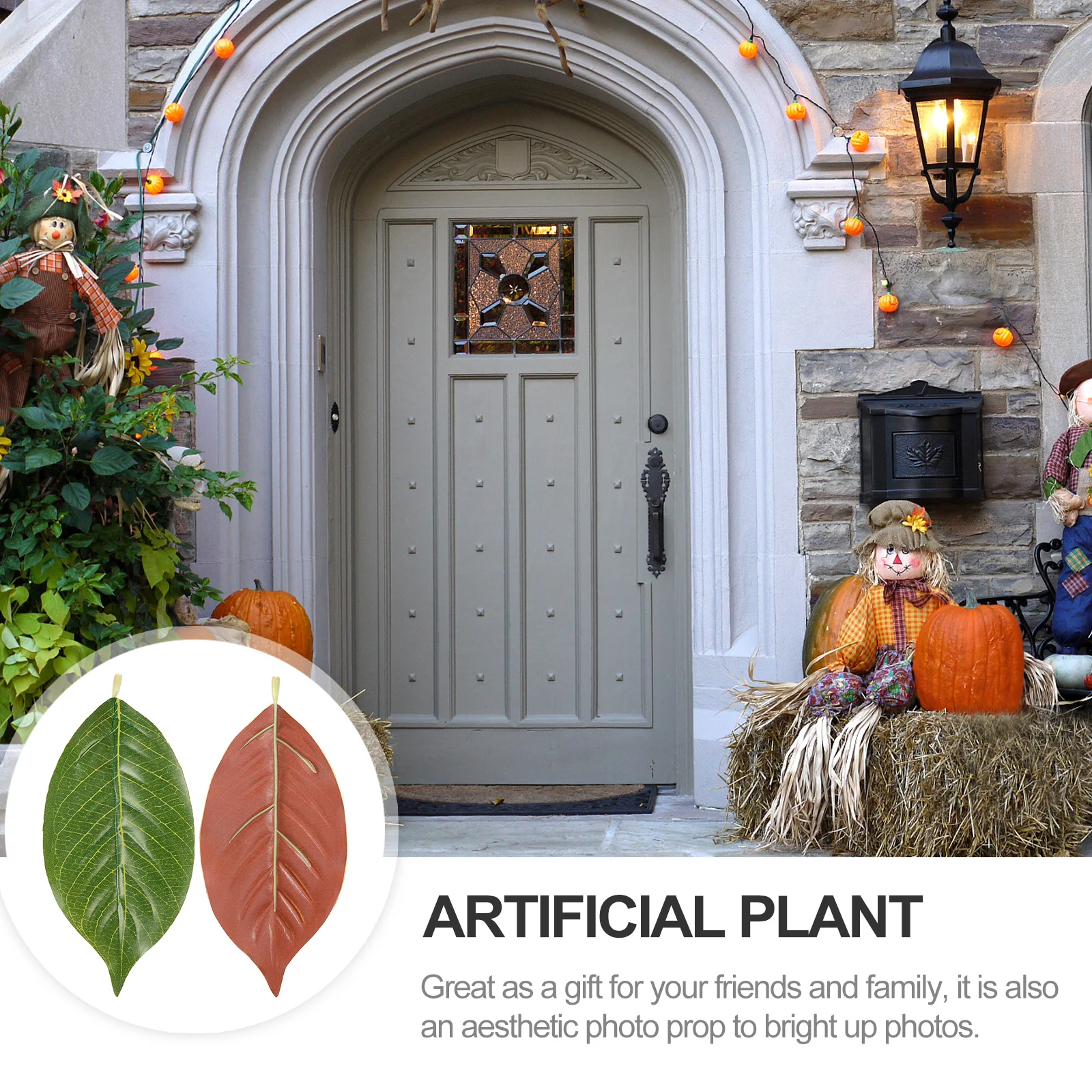 

50Pcs Artificial Magnolia Leaves Fine Workmanship Faux Green Plant for Indoor Outdoor Decoration Fake Magnolia Leaves