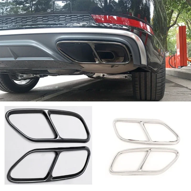 1 par de silenciador de escape trasero de coche, cubierta de tubo de escape, embellecedor decorativo para Audi A4 B9 2019 no para A4 2020