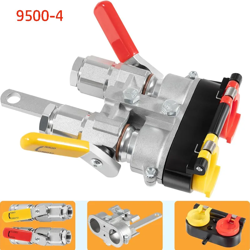 

Agricultural Tractor Clamp Kit #9500-4 with Lever Actuated Quick Coupler, 1/2" Body Size, 1/2"-14 NPTF Port End, 3000 PSI