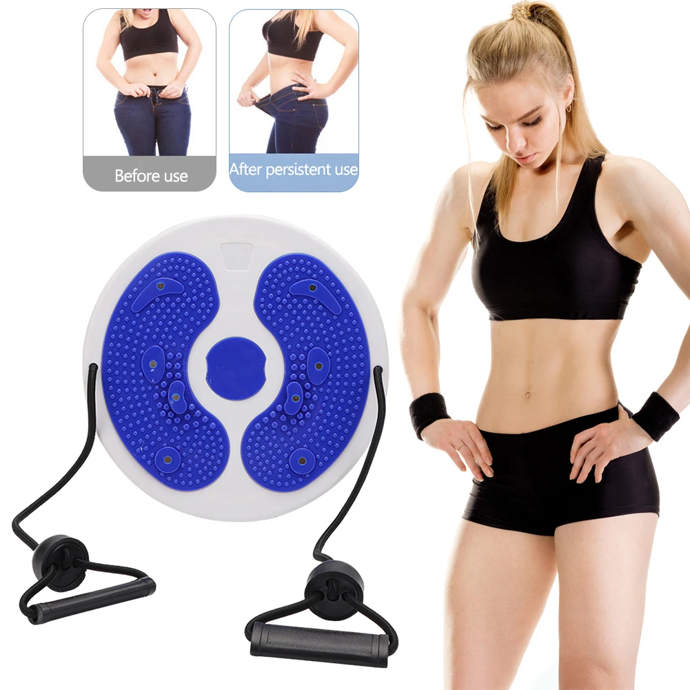 Waist Slimming Balance Rotating Disc with Pull Rope Magnet Foot Board Massage Foot Sole for Slimming Waist Arms Hips Thighs