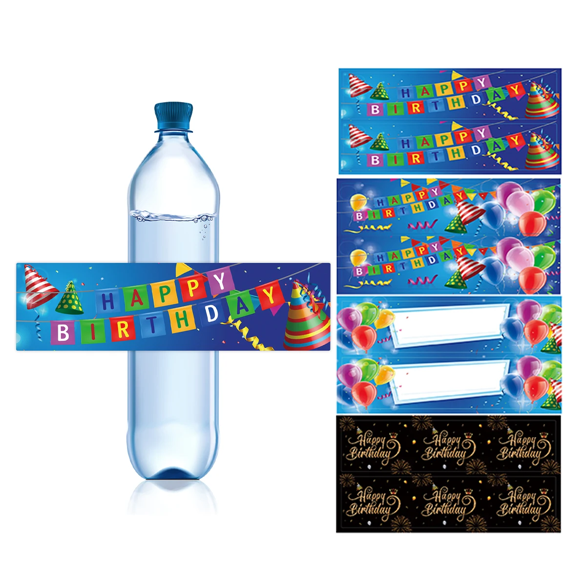 

20Pcs/Set Water Bottle Stickers, Labels Suitable For Birthday Party Decoration, Happy Birthday Stickers, Party Decor