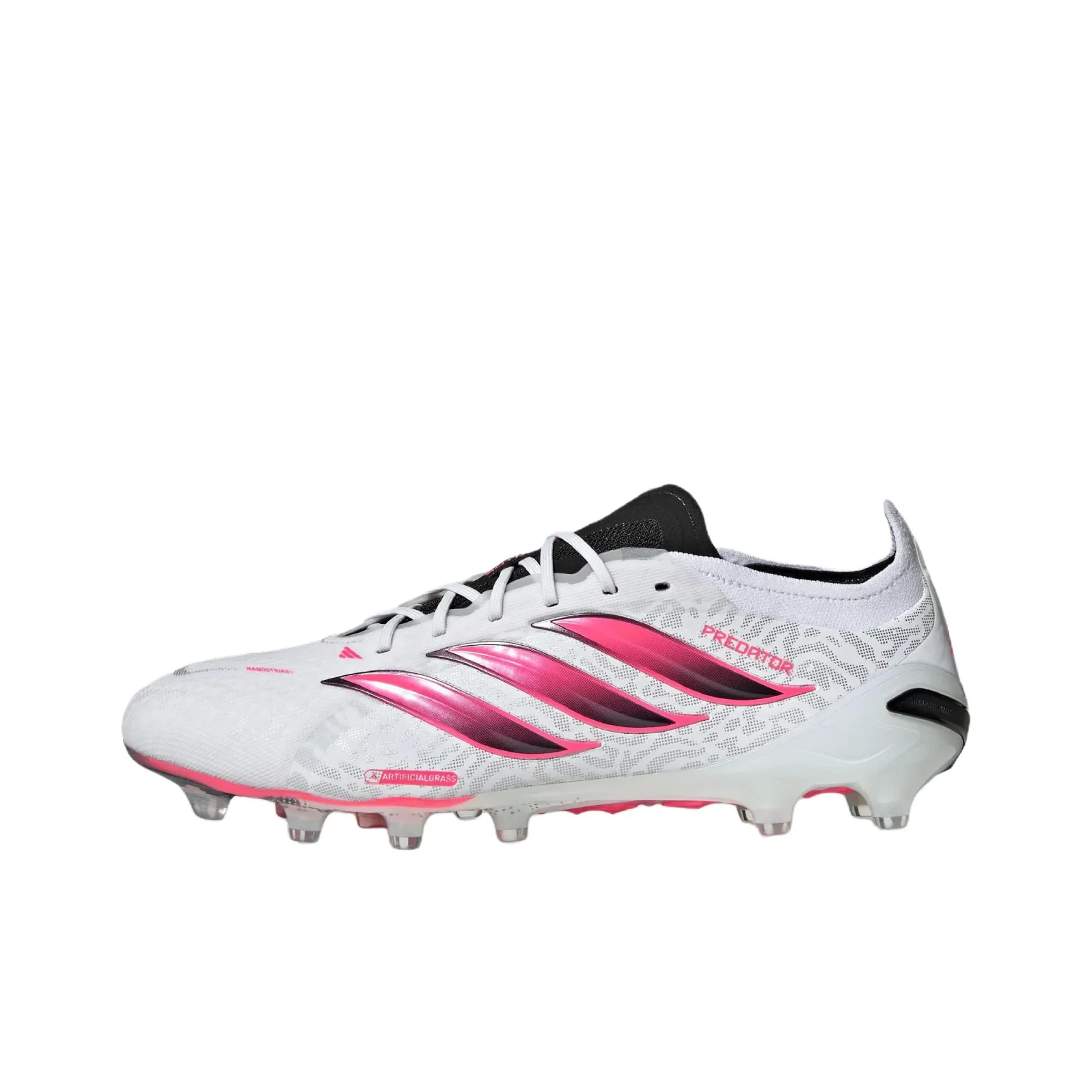 Adidas PREDATOR ELITE Soccer Shoes Unisex Low Top White/Swirl Neon Red/Black IH4697