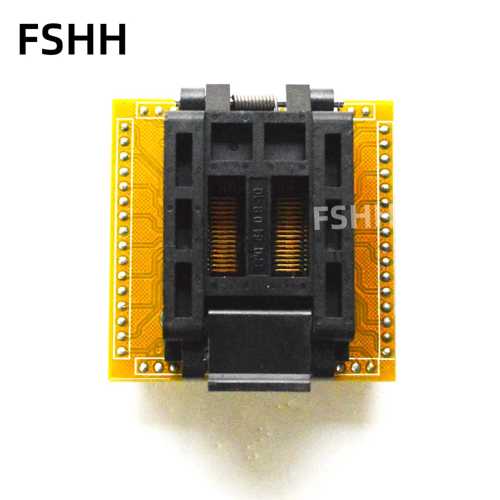 Soquete de teste IC FPQ-64-0.8-10 QFP64 PQFP64 LQFP64 TQFP64 para SIP64 adaptador de soquete de teste Passo 0,8 mm
