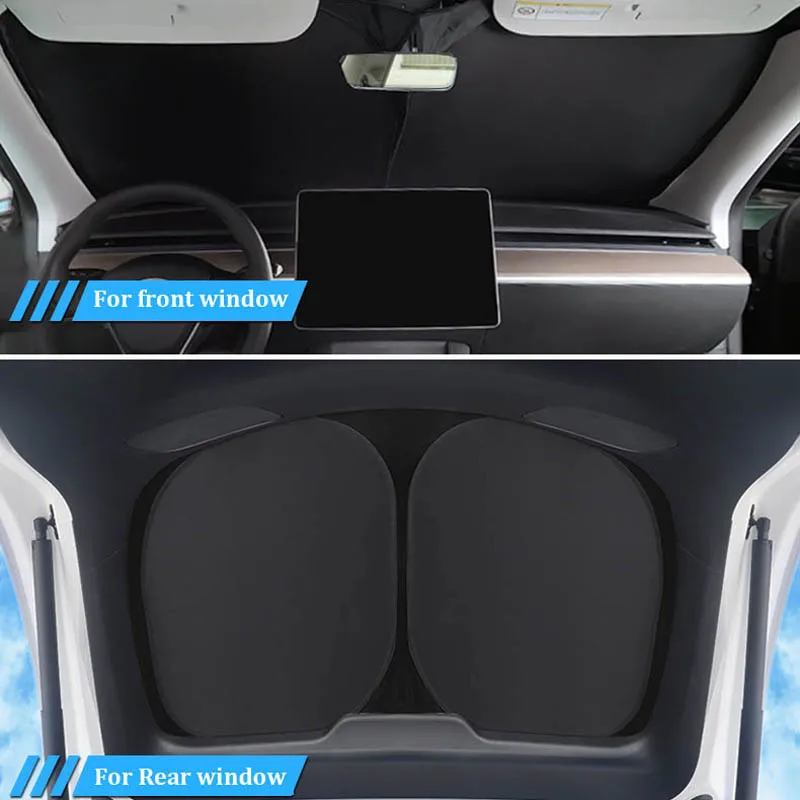 Per Tesla Model Y 3 2024 X S parasole anteriore posteriore finestra laterale parasole parabrezza visiera parasole campeggio esterno accessori interni