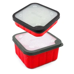 Scatola di plastica portatile per esche vive Redworm Box Carp 170*170*45mm accessori per la pesca con fori strumenti per scatole di attrezzatura da pesca all'aperto