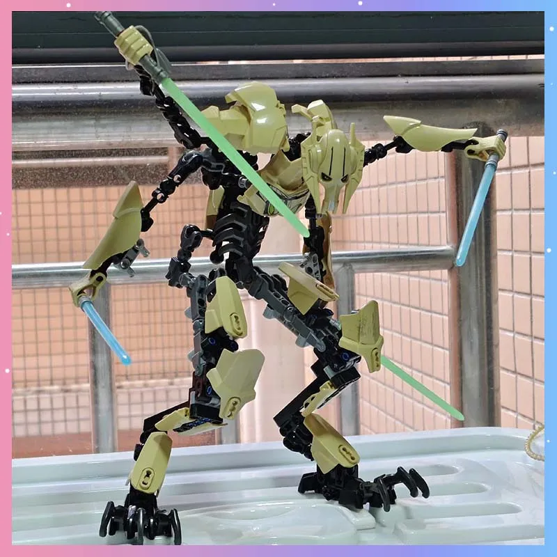 183pcs KSZ714 Action Figure Assembly Toy Anime Robot With Lightsaber Hilt Combat Model Building Blocks toy Desktop Decor Gift