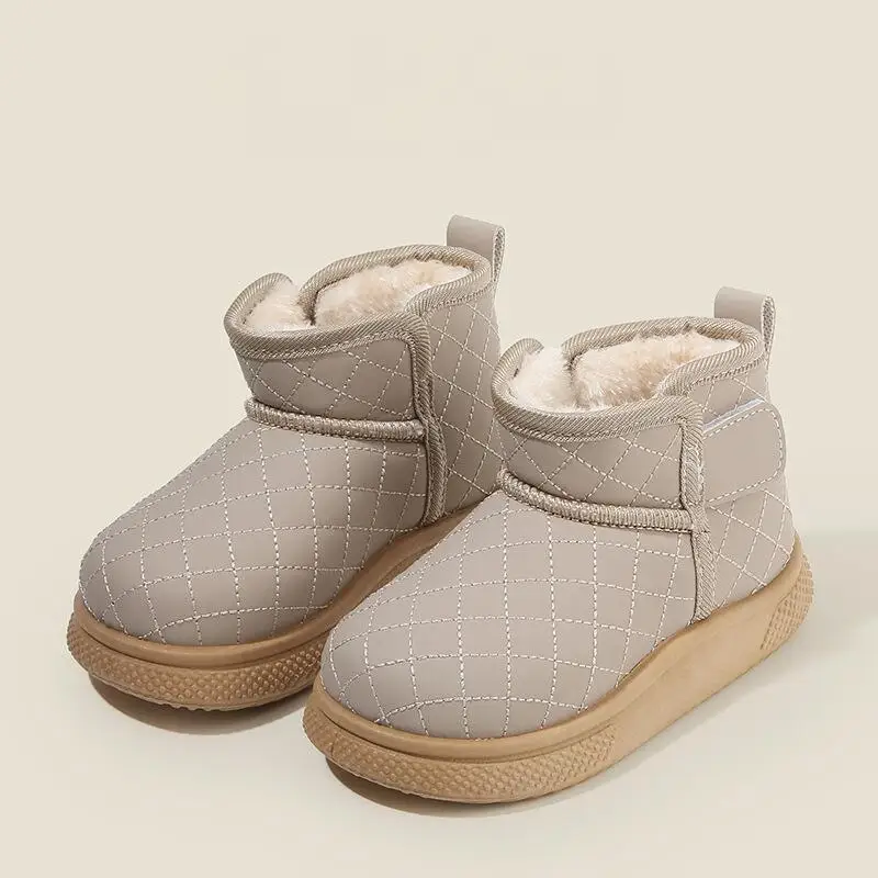 

Зимние ботильоны для мальчиков, утепленная уличная хлопковая обувь для девочек, детская универсальная милая модная повседневная обувь в стиле каваи, новый стиль