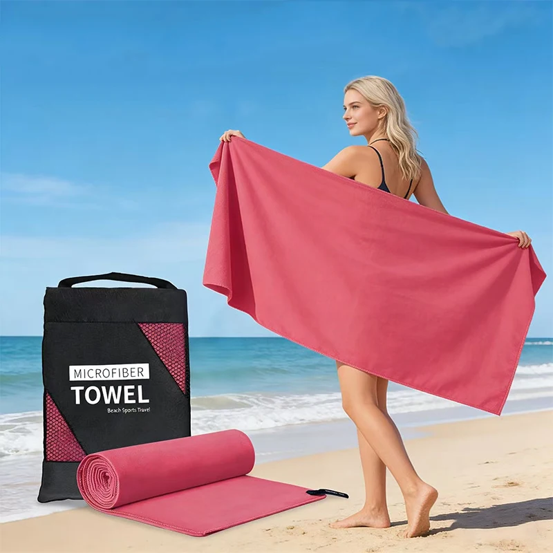 Beach Towel Quick Dry Super Absorbent High Quality Towel  Portable Bag  Gym Beach Yoga Camping Hiking Travel Sports Daily
