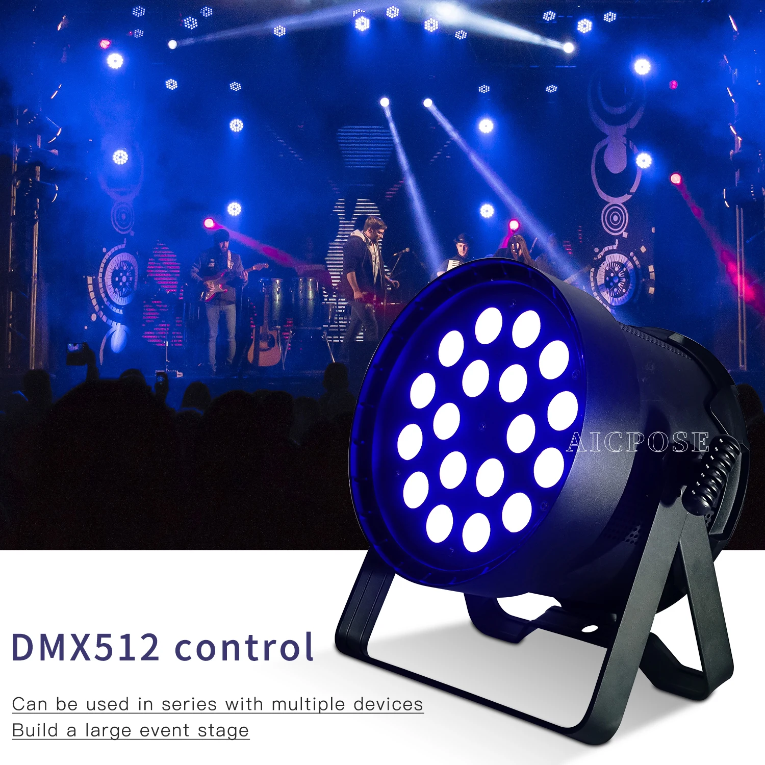 18x20 واط RGBW 4 في 1 LED الاسمية ضوء واحد 20 واط عالية الطاقة الألومنيوم ضوء المرحلة DMX التحكم نادي فندق DJ ديسكو ضوء #3