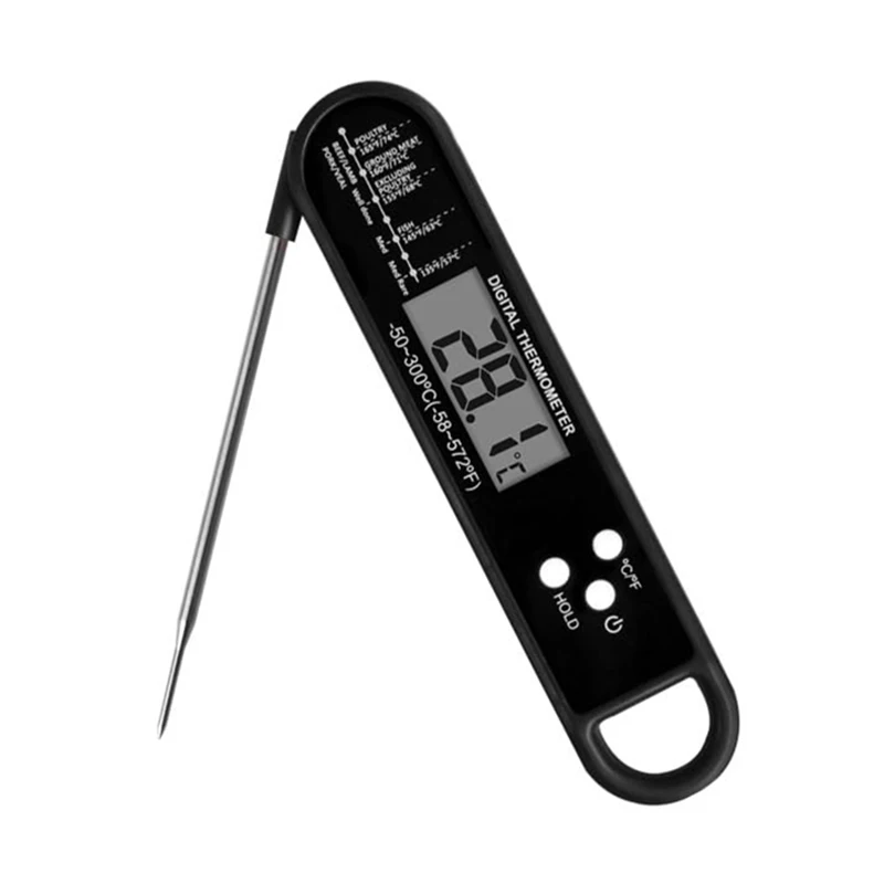 Digital Meat Thermometer Instant Read Kitchen Food Thermometer with Hold Fast for Cooking Candy Making And Outdoor Grilling