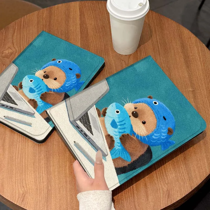 

Cartoon capybara Cute For Xiaomi Redmi Mi Pad 2 4 5 6 6s 7 8 11 12.5 12.4 11.2 8.7 SE Pro Plus Max Cover Tablet Case