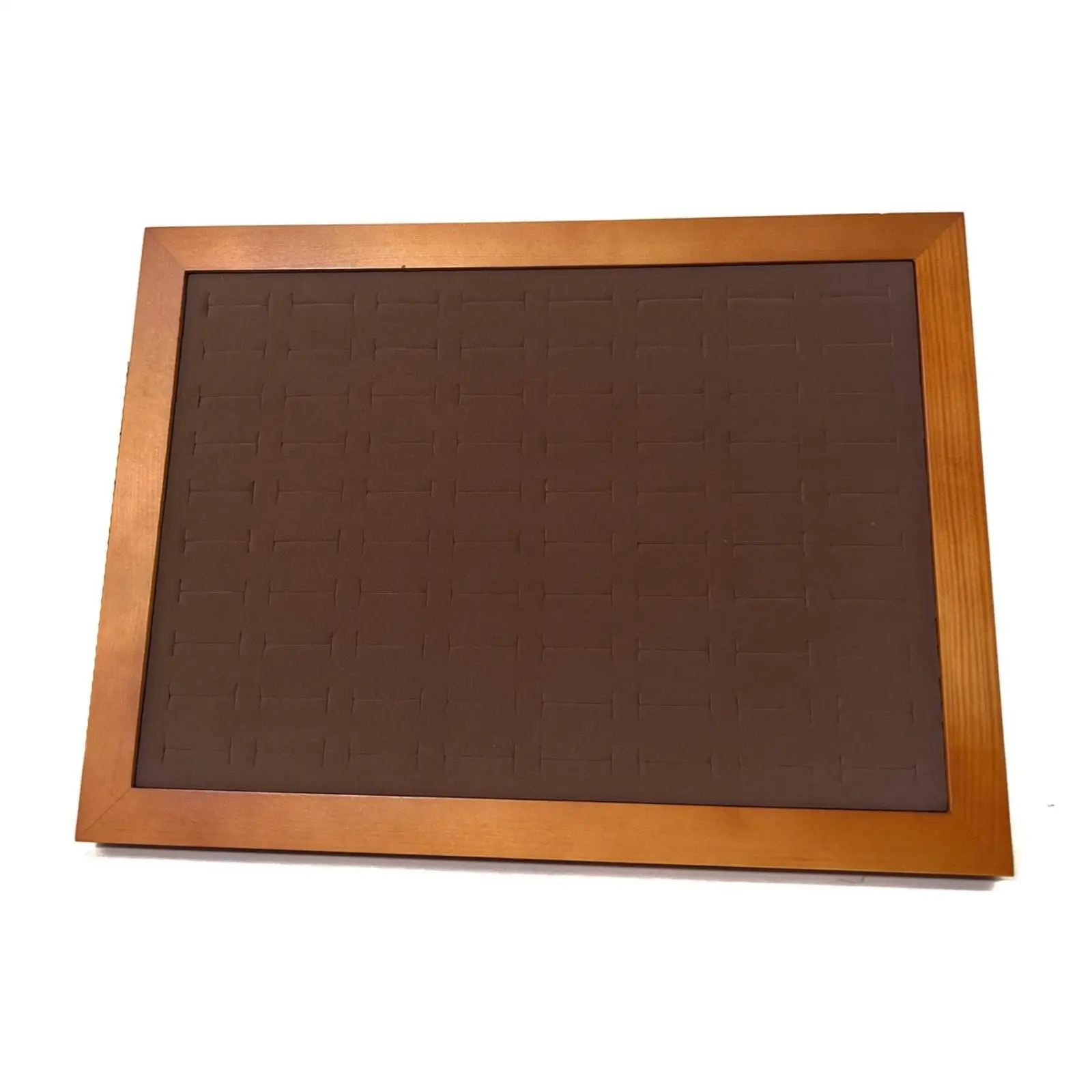 Wooden Jewelry Storage Tray Rectangular Chamfered Border for Rings Necklaces Pendants Bracelets Display Stand for Dressing Table