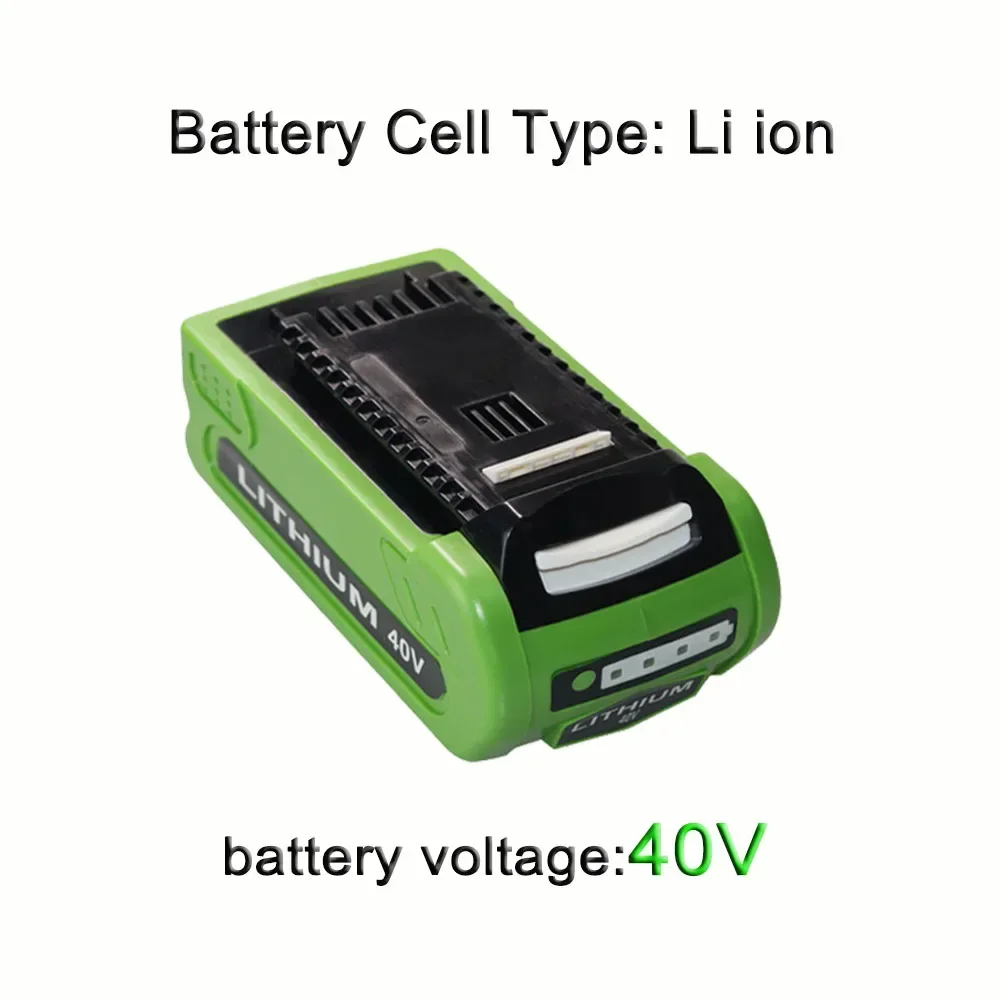 40V 10J Li-ion rechargeable battery 3.0 4.0 5.0Ah suitable for GreEnworks 29462 29472 29282G Max Gmax lawn mower power tools