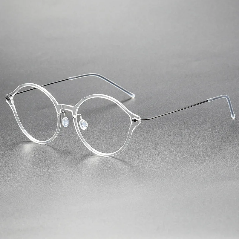 

High Quality Ultralight Titanium Optical Eyeglass frames Women Men Denmark Brand Screwless Glasses Frames Transparent Eyewear