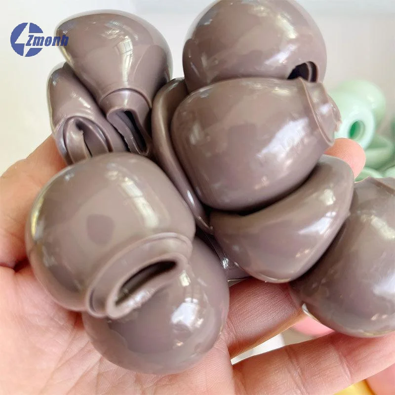 New！5Pcs Colorful TPR Empty Ball Shell DIY Handmade Squeeze Hollow Sphere Skin Fillable Stress Relief Craft Making Accessory