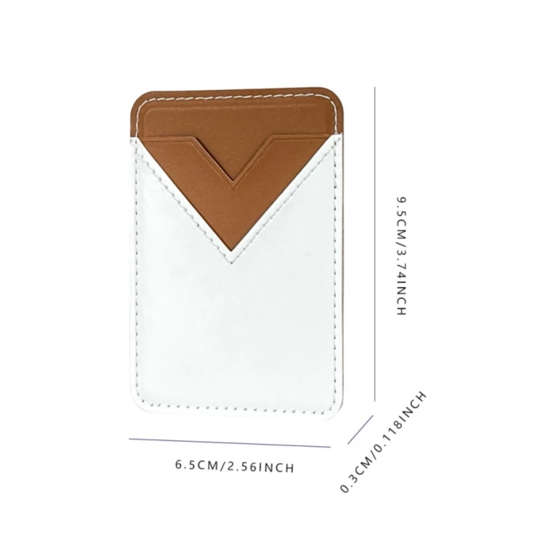 Heat Sublimation PU Leather Mobile Phone Back Sticker Portable Card Holder Heat Transfer Blank Printed Card Case And Card Sleeve