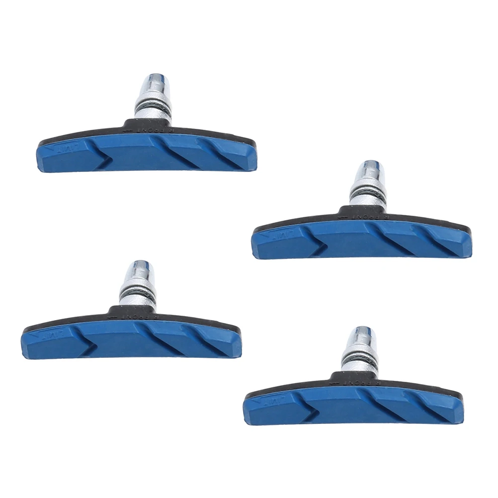 

Brake Pads Set for Road Mountain Rubber Stainless Steel Grooved Water Resistant Strong Friction Noise