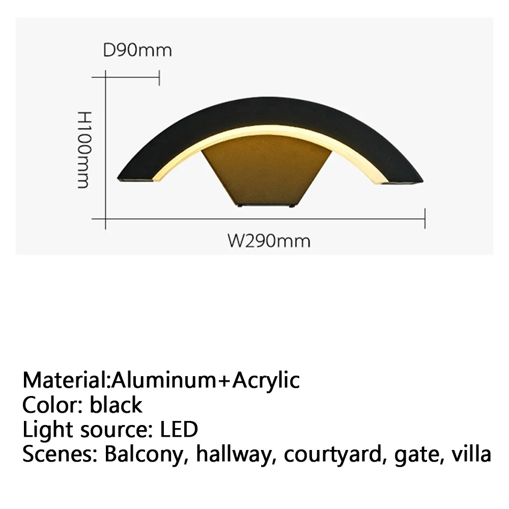 TINNY Contemporary LED Outdoor Wall Lamps Electric Simplicity Waterproof Balcony Hallway Courtyard Villa Gate Hotel image 5