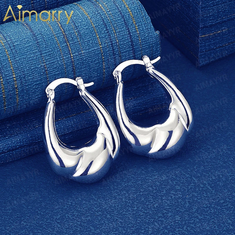 925 Sterling Silver Sculptural Water Droplet Earrings for Women's Parties Banquets Weddings High-quality Fashion Jewelry