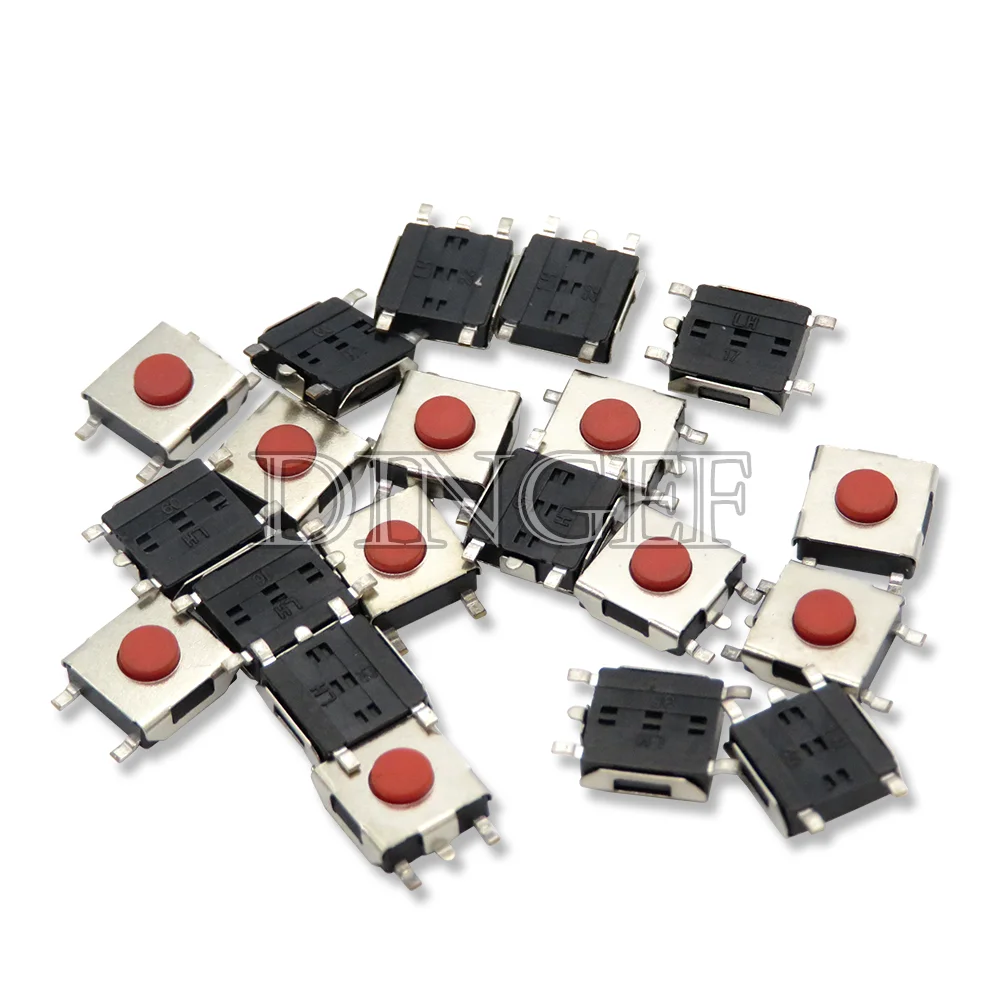 

50 шт. тактовый переключатель 5PIN красный 6*6*2,5/2,7/3,1/3,4/3,7 мм SMD переключатель 6x6x2,5/2,7/3,1/3,4/3,7 мм ibuw МИНИ-кнопочный переключатель 5P