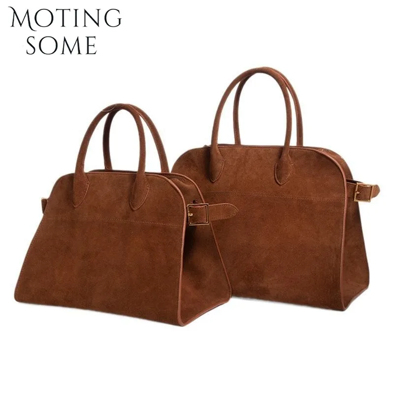 

Motingsome 100% Natural Suede Bag Women Travel Tote Minimalism Lady Handbag and Purses Luxury Large Capacity Shopper Tote New