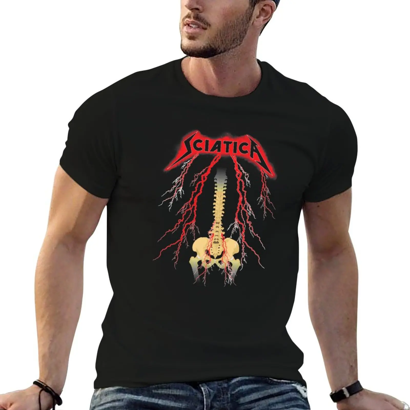 

Hard Rock Sciatica T-Shirt man t shirt luxury mens graphic t shirts T-Shirt
