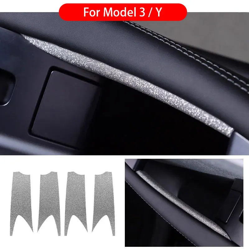 

Car Interior Door Handle Sticker For Tesla Model 3 Y Inside Decorative Patch New Model3 Highland 2024 Accessories