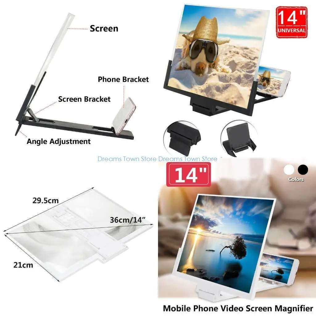 HX6A Video Screen Amplifier Smartphone Stand Holder Phone Magnifier High Definition